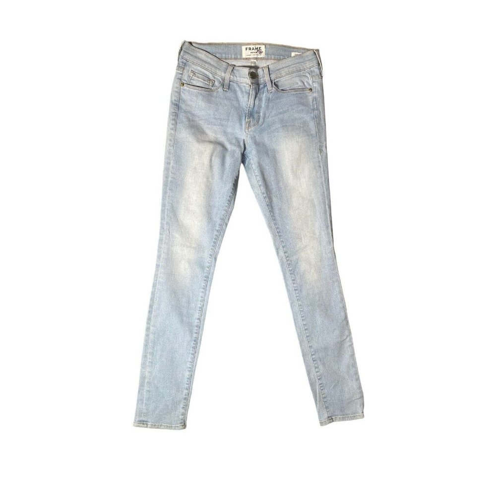 FRAME Womens Light Blue Denim Le Skinny De Jeanne Size 26
